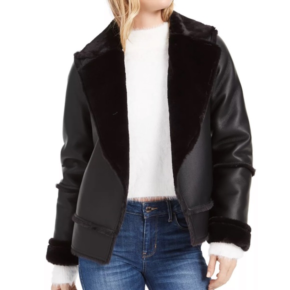 Guess Jackets & Blazers - RARE Guess Reversible Faux Fur/Leather Jacket